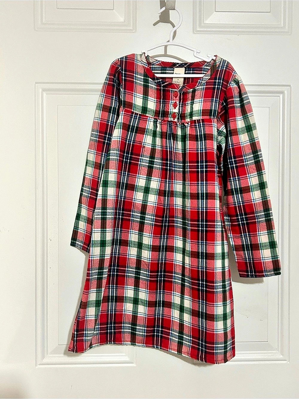 OshKosh B'gosh Girls Plaid Night Shirt Size 6